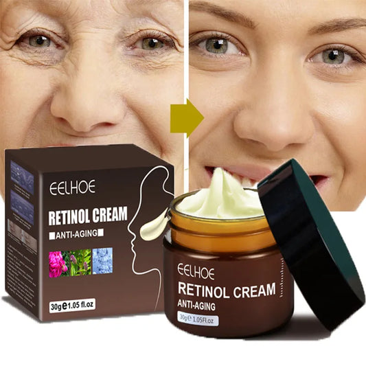 Retinol Wrinkle Remover Face Cream Anti-aging Fade Fine Line Skin Care Hyaluronic Acid Moisturizing Smooth Korean Beauty Product