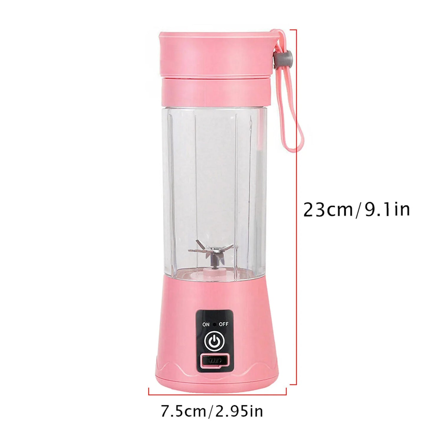 Portable Blender with USB Rechargeable Mini Fruit Juice Mixer Personal Blender for Smoothies and Shakes Fruit Juice Milk Juicer